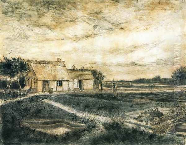 Barn with Moss-Covered Roof Oil Painting by Vincent Van Gogh