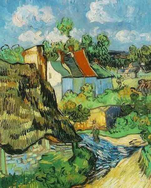 Houses In Auvers Oil Painting by Vincent Van Gogh