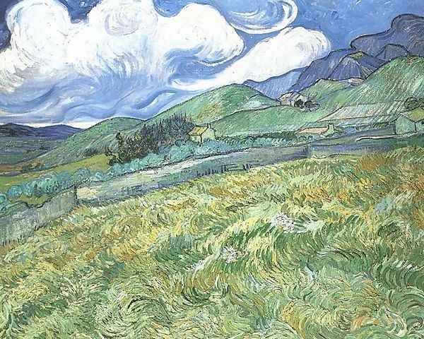 Mountainous Landscape Behind Saint Paul Hospital Oil Painting by Vincent Van Gogh