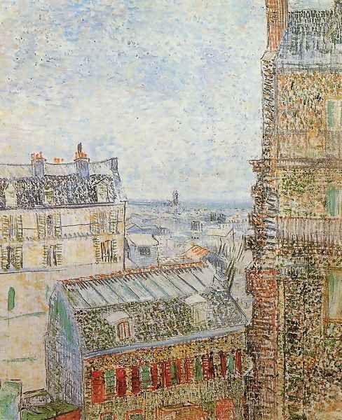 View of Paris from Vincent's Room in the Rue Lepic Oil Painting by Vincent Van Gogh