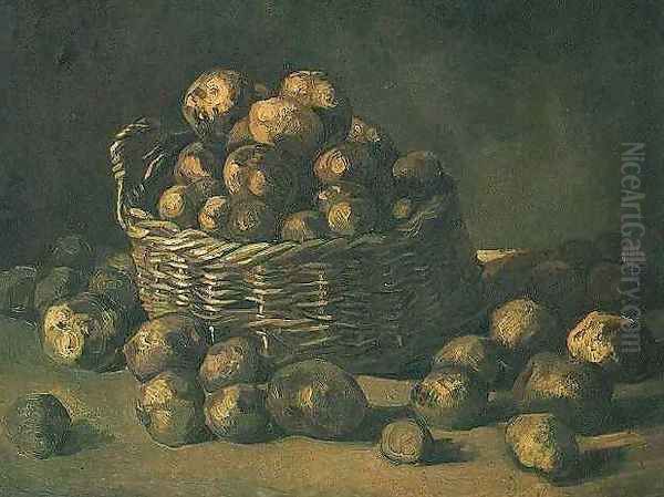 Basket Of Potatoes Oil Painting by Vincent Van Gogh