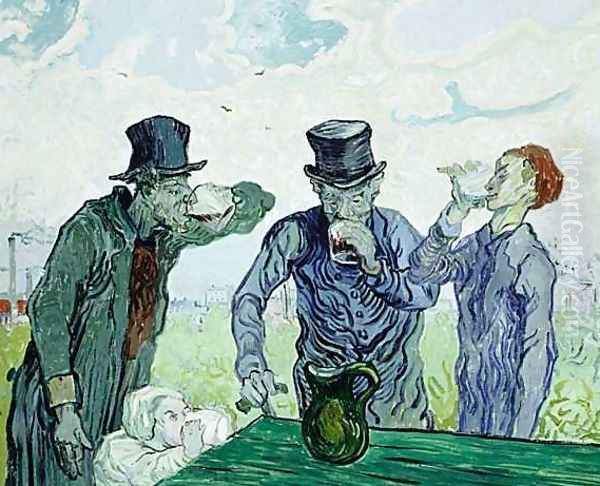 The Drinkers Oil Painting by Vincent Van Gogh