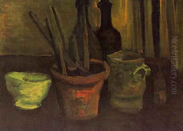 Still Life With Paintbrushes In A Pot Oil Painting by Vincent Van Gogh