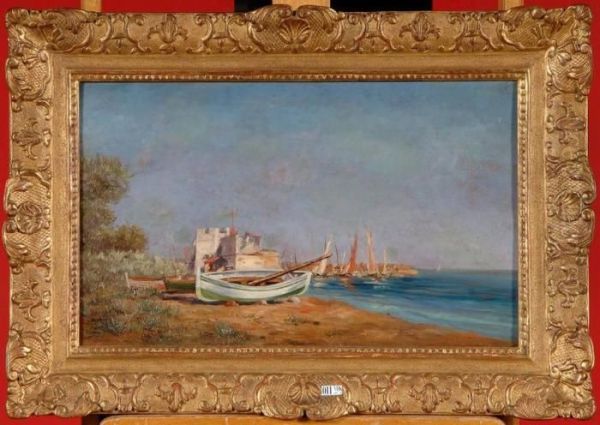 Etang De Martigues Oil Painting by Felix Ziem