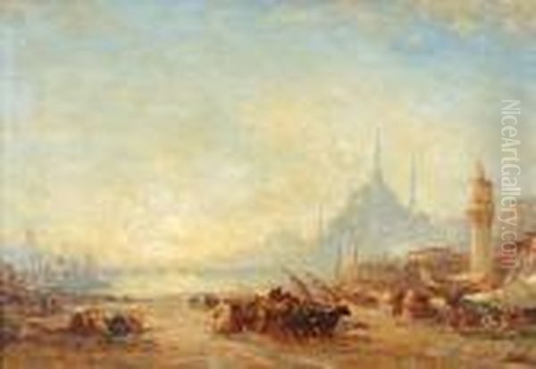 Istambul, La Corne D'or Oil Painting by Felix Ziem