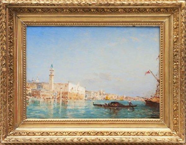 Gondole Sur Le Grand Canal,venise Oil Painting by Felix Ziem