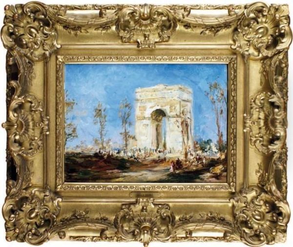 Paris, L'arc De Triomphe Oil Painting by Felix Ziem