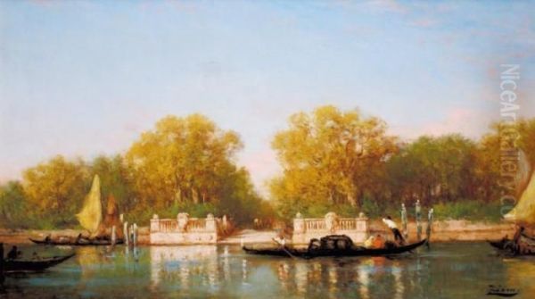 Venise, L'embarcadere Oil Painting by Felix Ziem