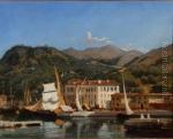 Vue D'un Port Du Midi Oil Painting by Felix Ziem