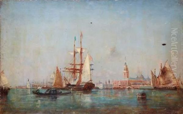 Vue De Venise, Le Palais Des Doges Oil Painting by Felix Ziem