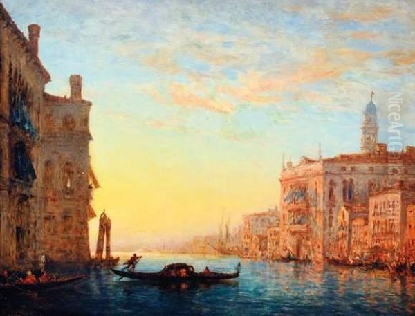 Venise, Le Grand Canal. Oil Painting by Felix Ziem