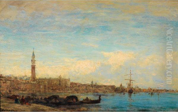 Vue De Venise, Lumiere Du Matin Oil Painting by Felix Ziem