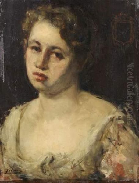 Portrait De Jeune Femme Oil Painting by Felix Ziem