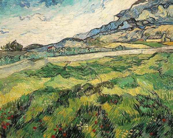 Green Wheat Field Oil Painting by Vincent Van Gogh