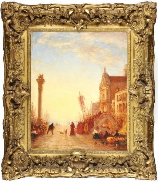 Venise: La Sortie Du Doge Henri Dandolo Oil Painting by Felix Ziem