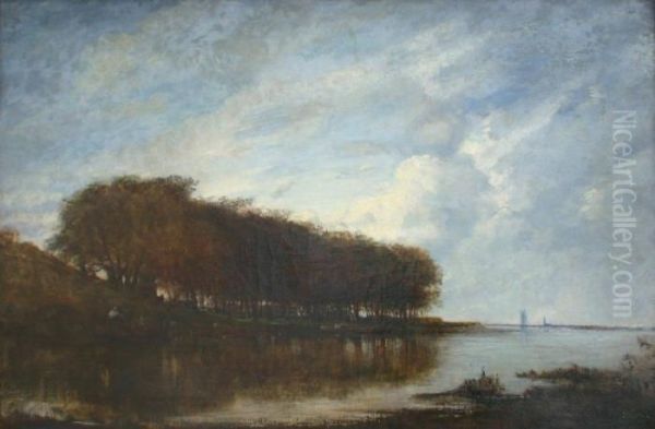 Les Bords De L'escaut Pres D'anvers Oil Painting by Felix Ziem