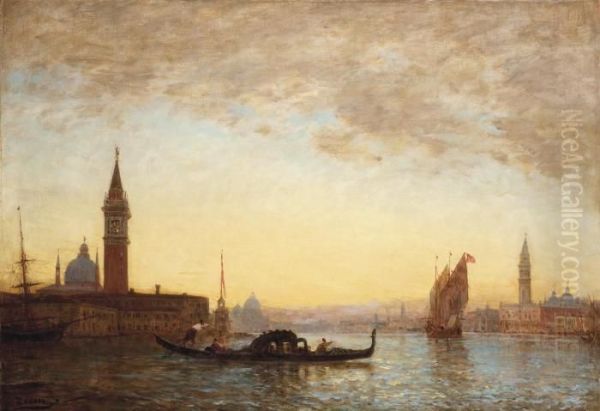 Le Soir Sur San Giorgio Oil Painting by Felix Ziem