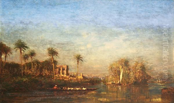 Haute Egypte Oil Painting by Felix Ziem