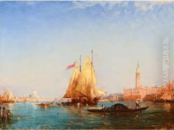 Venise, La Lagune. Oil Painting by Felix Ziem