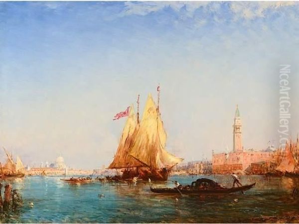 Venise, La Lagune Oil Painting by Felix Ziem