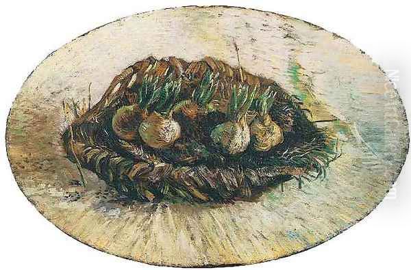 Basket Of Sprouting Bulbs Oil Painting by Vincent Van Gogh