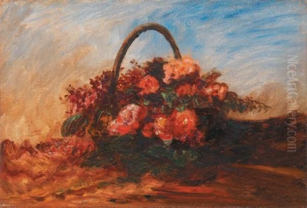 Le Panier De Fleurs Oil Painting by Felix Ziem