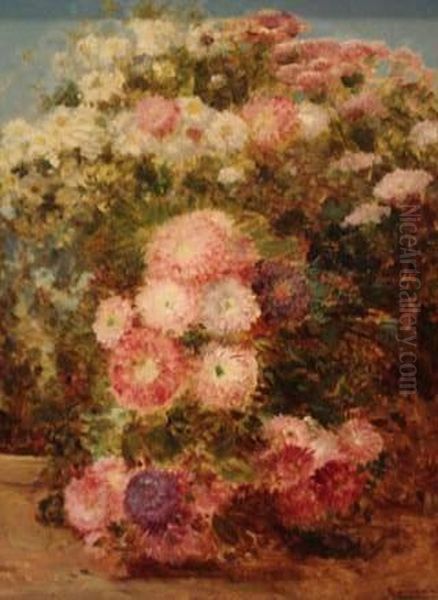 Massif De Fleurs Oil Painting by Felix Ziem