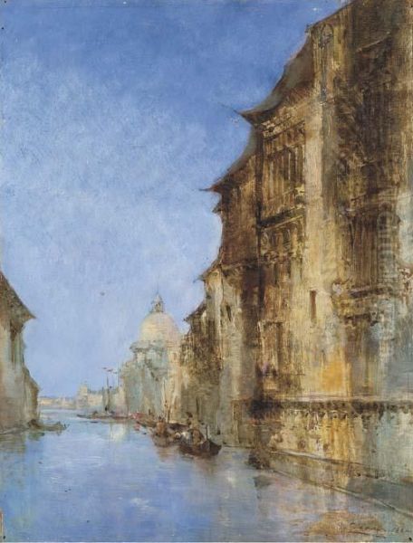 Canale A Venezia Oil Painting by Felix Ziem