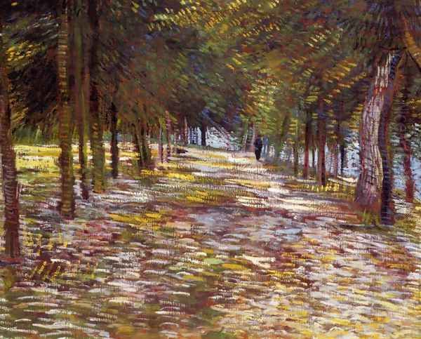 Avenue in the Voyer-d'Argenson Park at Asnieres Oil Painting by Vincent Van Gogh