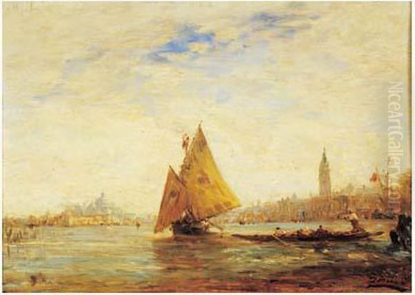 Grande Voile A Venise Oil Painting by Felix Ziem