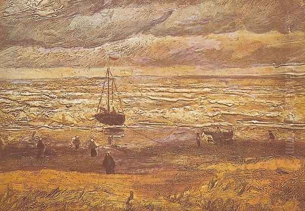 Beach at Scheveningen Oil Painting by Vincent Van Gogh