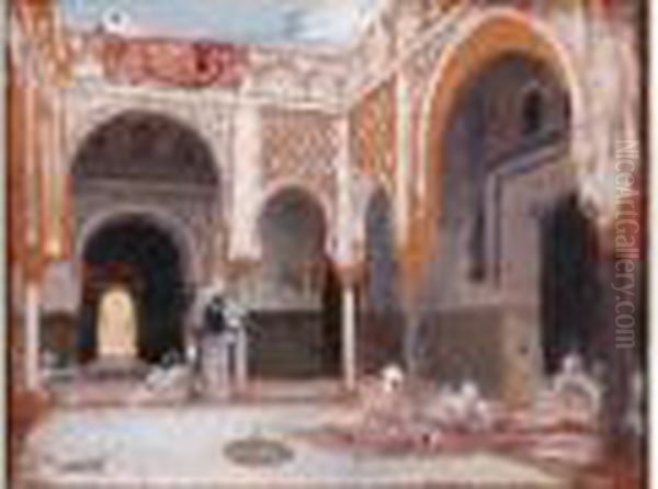 Interieur Oriental Oil Painting by Felix Ziem