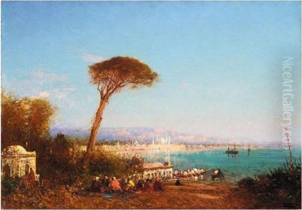 The Golden Horn, Constantinople Oil Painting by Felix Ziem