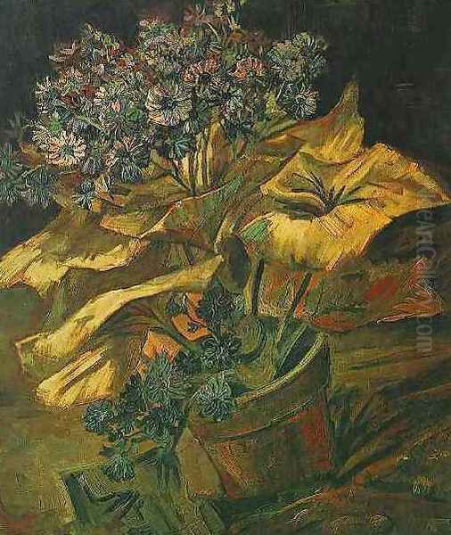 Cineraria In A Flowerpot Oil Painting by Vincent Van Gogh