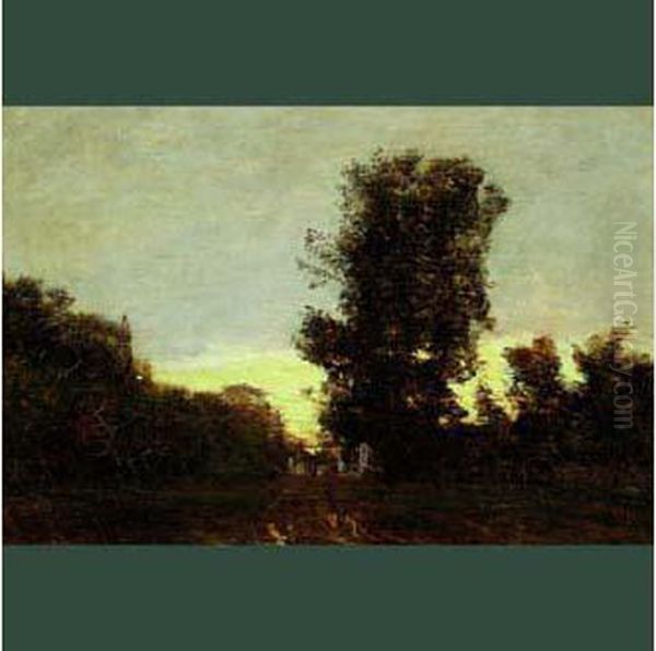 Paysage Au Soleil Couchant Oil Painting by Felix Ziem