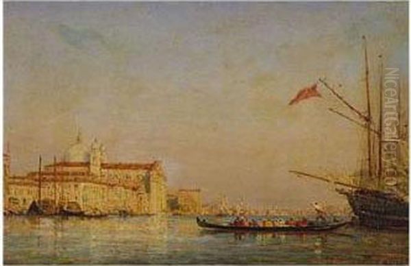 The Giudecca, Venice Oil Painting by Felix Ziem