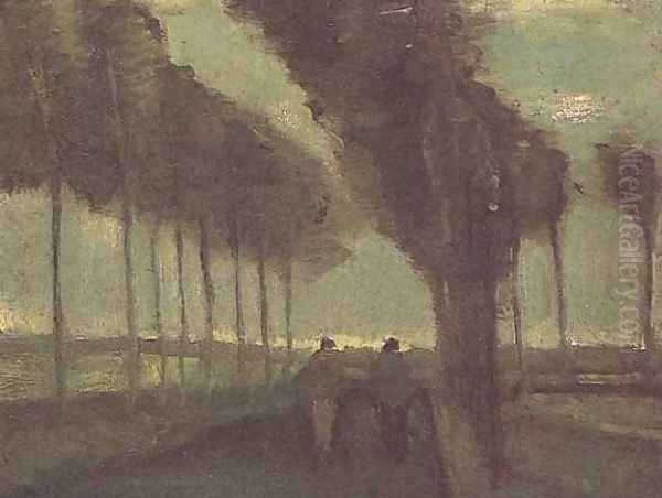 Country Lane With Two Figures Oil Painting by Vincent Van Gogh