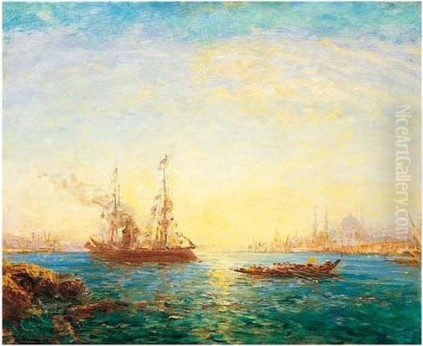 Le Bosphore, Constantinople Oil Painting by Felix Ziem