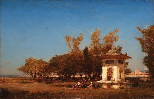 Fontaine De La Sultane Mihrisah
Signed 'ziem.' Oil Painting by Felix Ziem