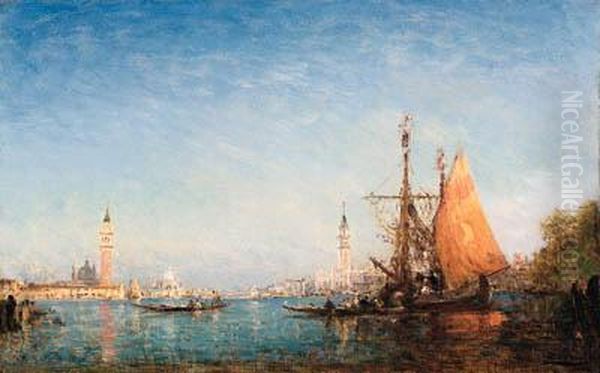 Venice, Vue Du Grand Canal (venice, View Of The Grand Canal) Oil Painting by Felix Ziem