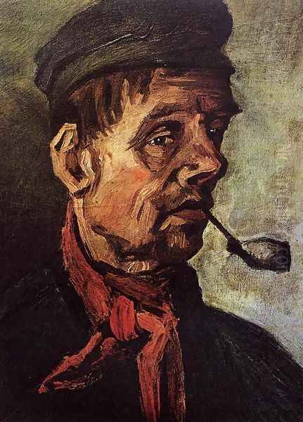 Head Of A Peasant With A Pipe Oil Painting by Vincent Van Gogh