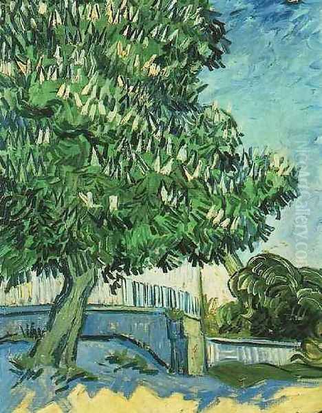 Chestnut Tree In Blossom Oil Painting by Vincent Van Gogh