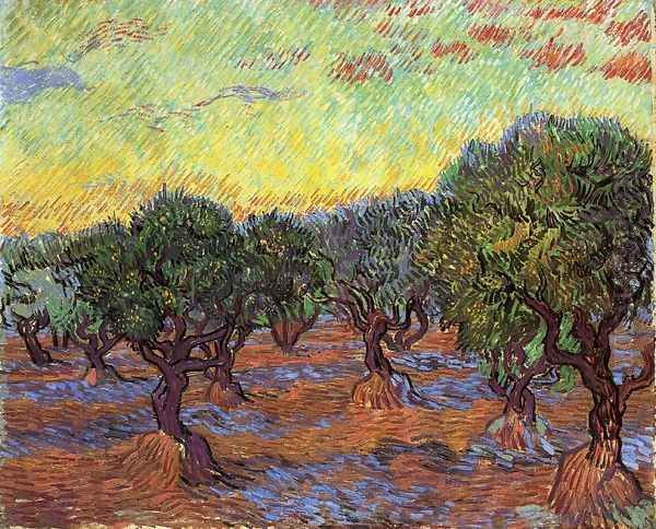 Olive Grove I Oil Painting by Vincent Van Gogh