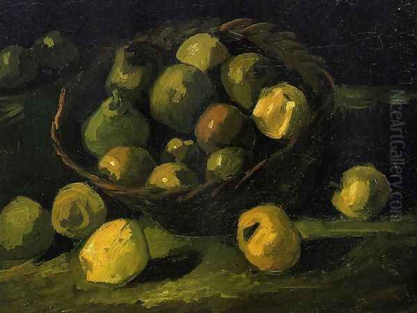 Still Life with Basket of Apples Oil Painting by Vincent Van Gogh