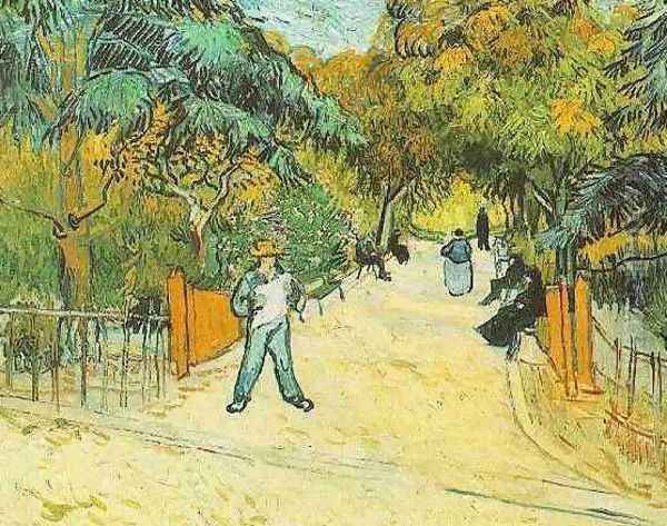 Entrance To The Public Park In Arles Oil Painting by Vincent Van Gogh