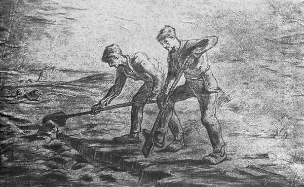 Ditchdiggers (after Millet) Oil Painting by Vincent Van Gogh