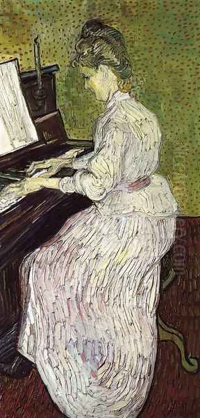 Marguerite Gachet At The Piano Oil Painting by Vincent Van Gogh