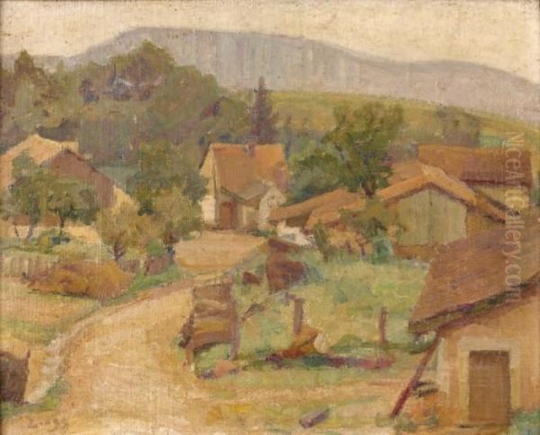 Le Village Oil Painting by Jules Emile Zingg