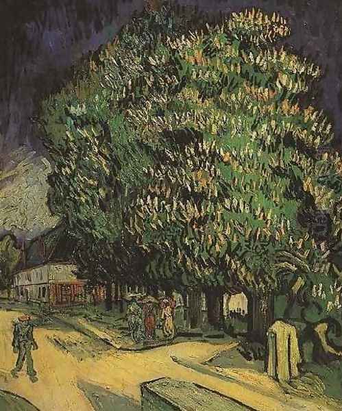 Chestnut Tree In Blossom III Oil Painting by Vincent Van Gogh