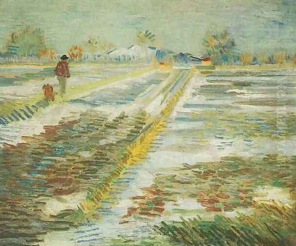 Landscape With Snow Oil Painting by Vincent Van Gogh